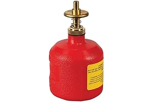 Justrite 8 oz. HDPE Red Dispenser Can with Solvent Tank