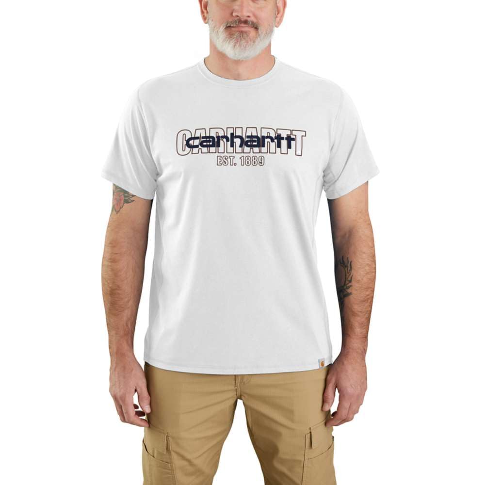 Carhartt T-shirt Mężczyźni Force Relaxed Fit Midweight Short-sleeve Logo Graphic T-shirt