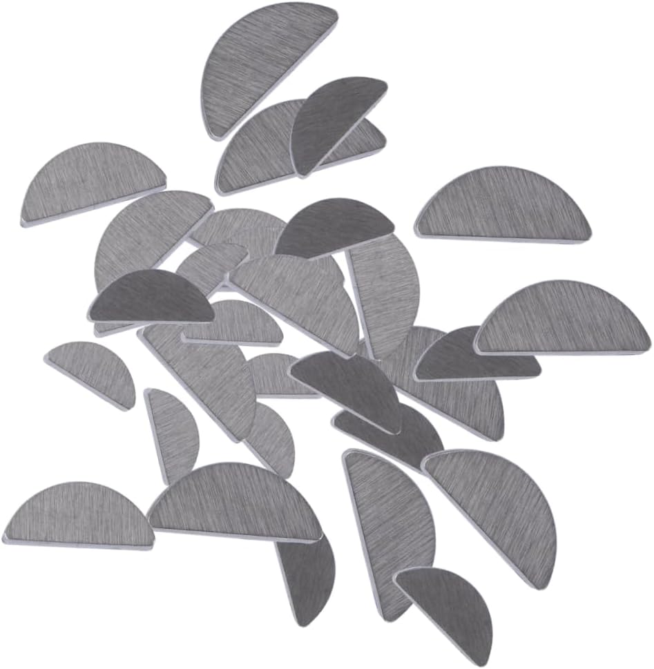 Luxshiny 80Pcs Stainless Steel Woodruff Key Assortment Fasteners for Mechanical Industry Precision Crafted for Pulleys Drive Shafts Smooth Surface Durable Reliable