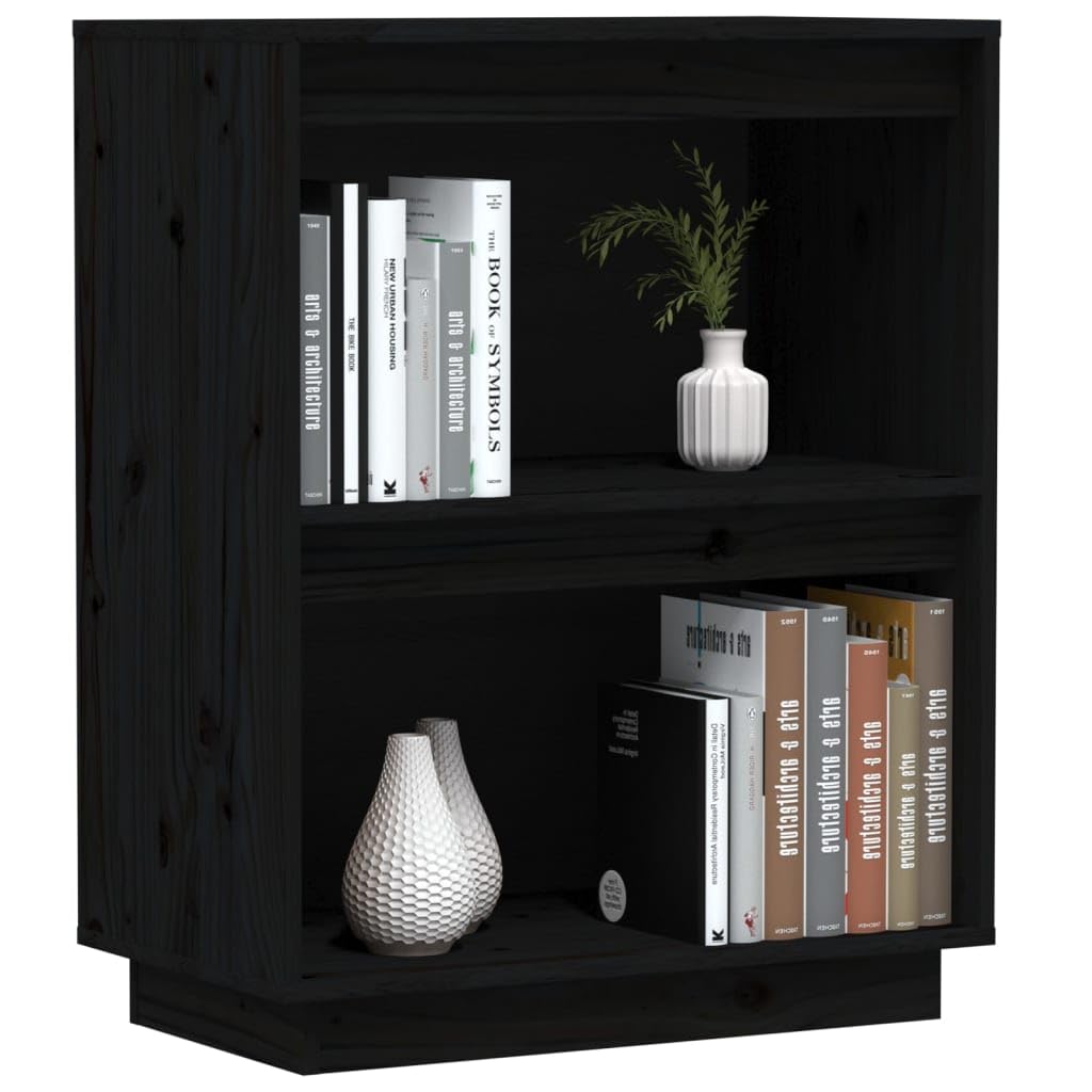 Stolik konsola z litego drewna sosnowego czarny konsola z litego drewna do organizacji i wyświetlania w domu lub biurze 60 x 34 x 75 cm