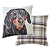Viceni Coussin rembourré pour Chien Motif Teckel Multicolore 43 x 43 cm, Polyester, 43 x 43cm