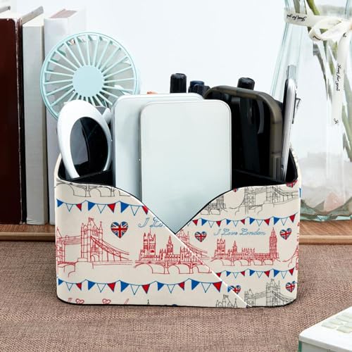 Organiseur de bureau avec 4 compartiments et pot de rangement design - 7