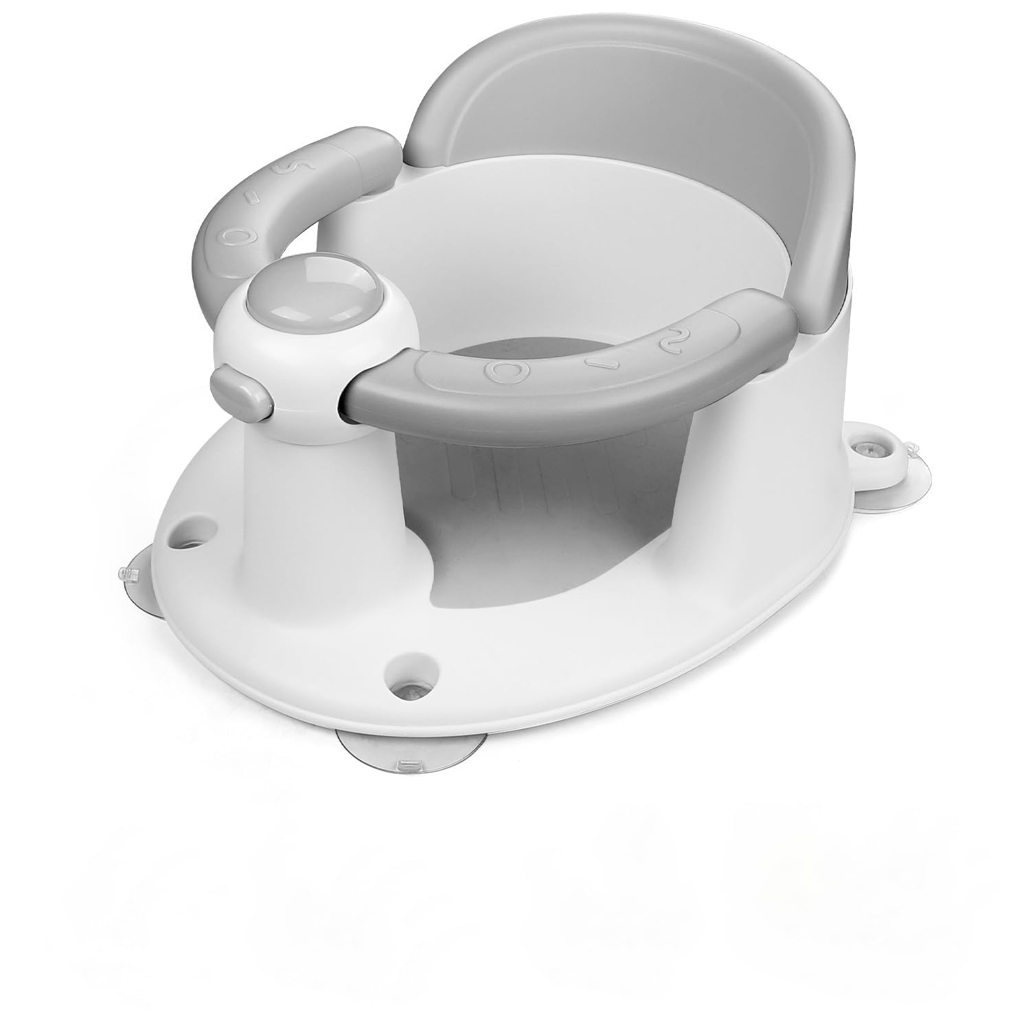 EzyWay Baby Bath Seat for 6 Months & Up, Non-Slip Toddler & Newborn Sit Up Bath Seat (Grey)