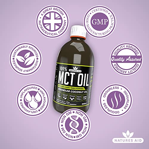 Natures Aid Mct Oil 100%, 500 Ml #TOP3