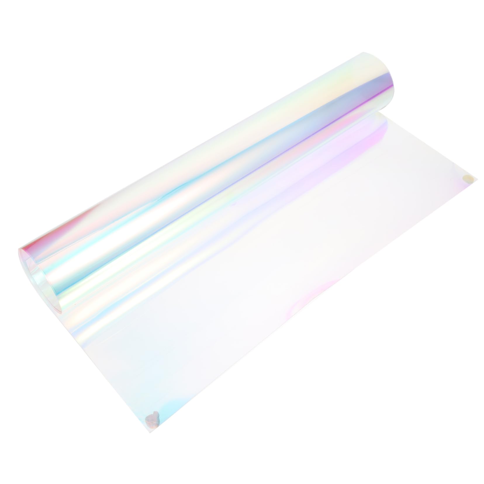 Housoutil 4 Blätter PVC Holographische Folie Transparent Glänzend DIY Dekostoff für Taschen Schlüsselanhänger Haaraccessoires Robust und Schnittfest