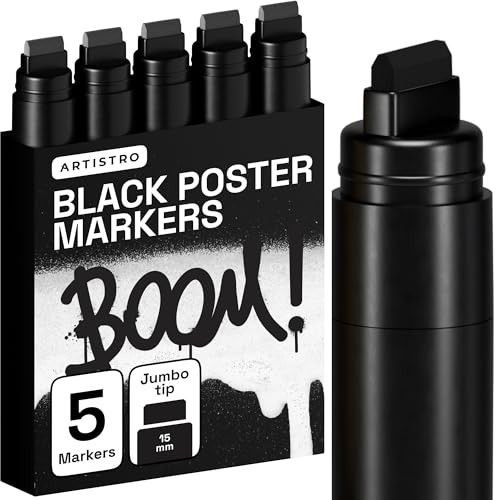 ARTISTRO 5 Black Paint Pen for Rock, Glass...