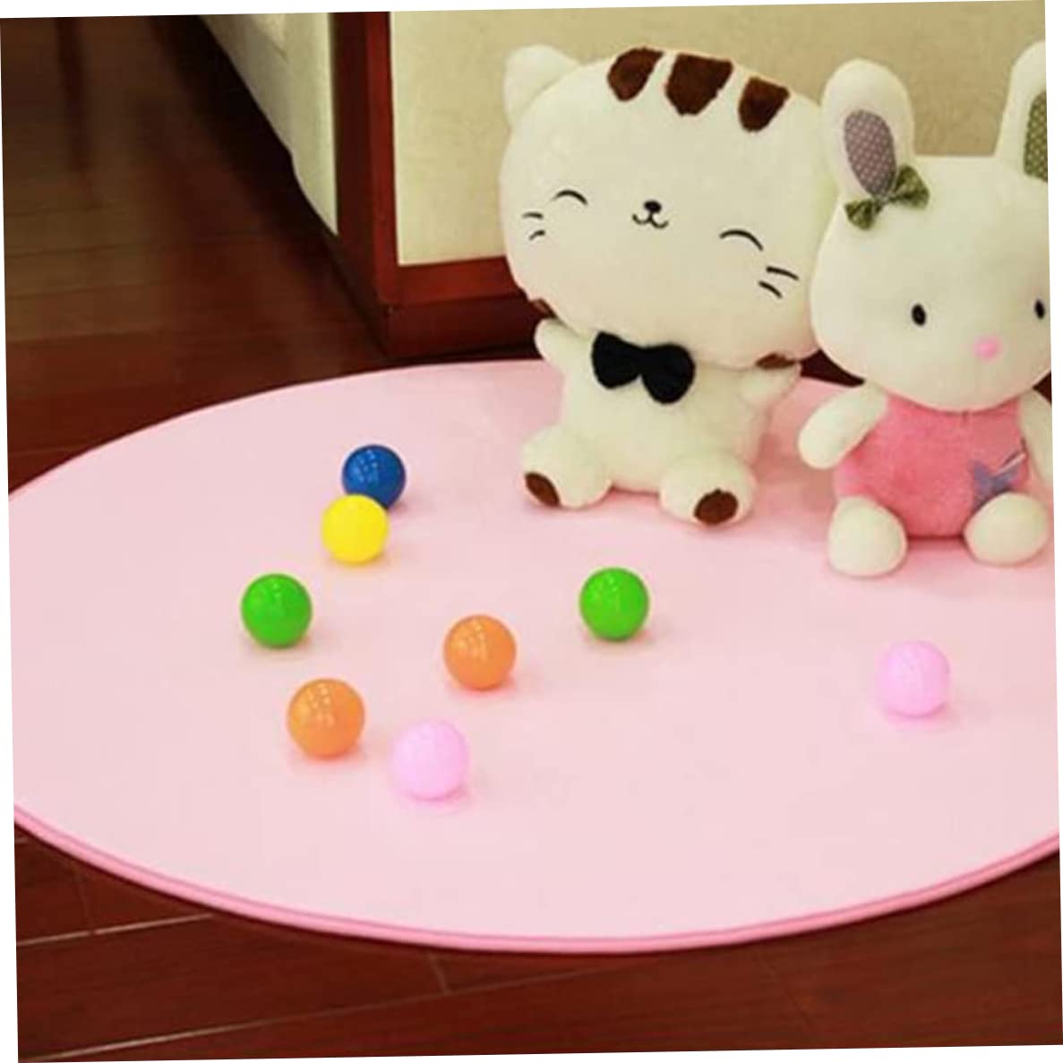 Tappeto per Bambini, Tappetini da Gioco Rotondi per Tenda per Bambini Box Tappeto Rotondo da 40 Pollici per Tenda da Gioco Missingift Tappeti Circolari per per Camere da 100 cm, Angolo Calmat
