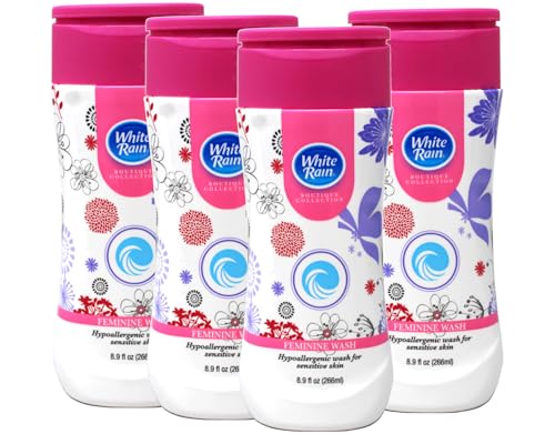 White Rain Boutique Collection Hypoallergenic Feminine Wash for Sensitive Skin, 8.9 Ounce - 4 Pack