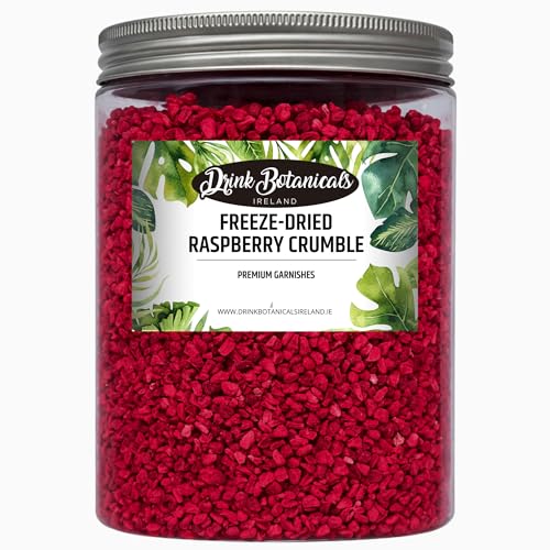 Freeze Dried Raspberry Crumble Grit Pieces | 2000+ Pieces | 100% Natural | Dried Edible Raspberries For Baking Garnishing Cakes | Freeze Dried Raspberry Pieces | Drink Botanicals Ireland |140G 4.9OZ