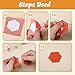 TLKKUE 600 Pieces Papers Piecing Hexagon Paper Piecing Template 6 Sizes White Quilting Template Hexagon Shape for Quilting, Sewing, Craft Ideas DIY