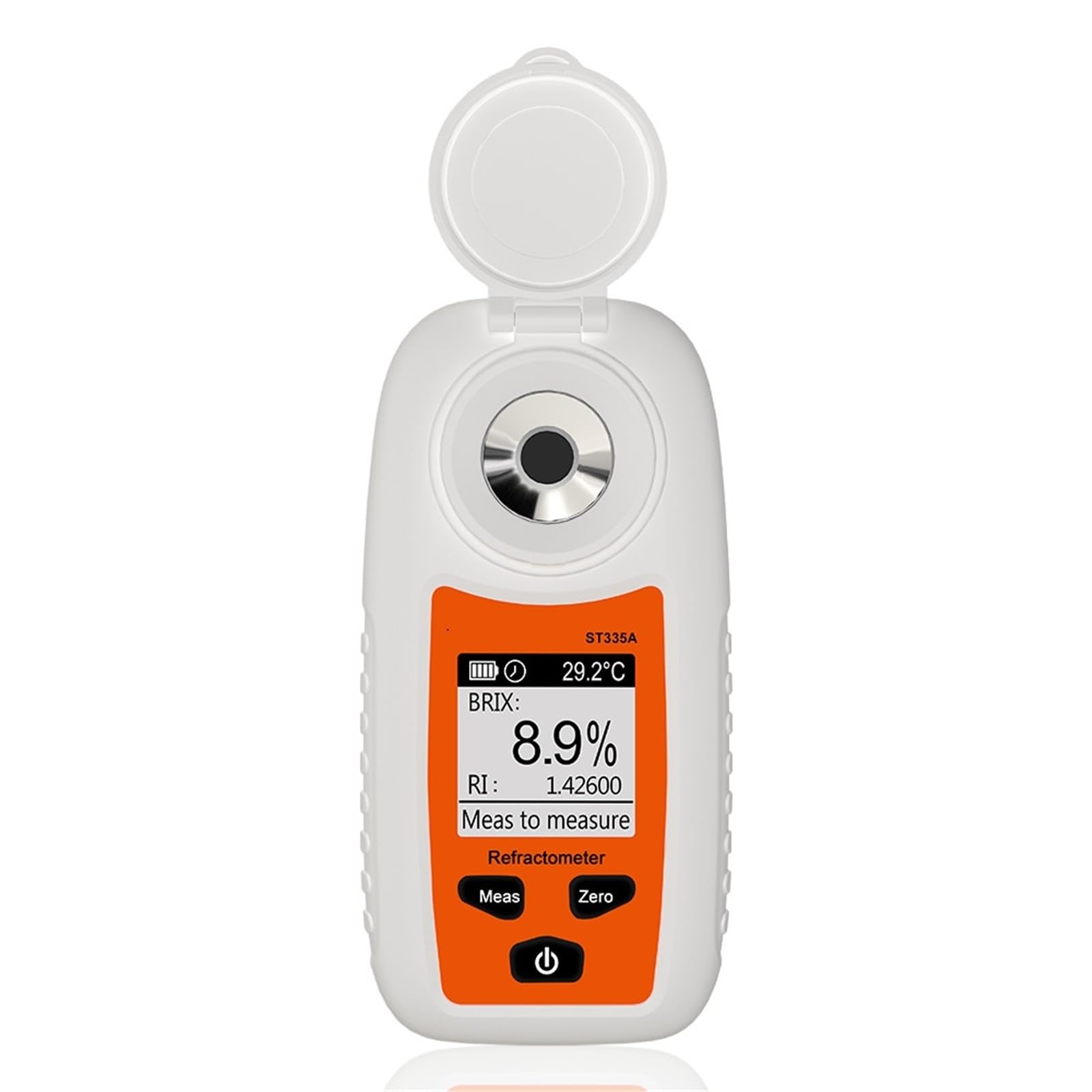 Vxdefp One Color Digital Refractometer Meter Fruit Juice Beverage Wine Beer Alcohol Content Measuring Tool Concentration 0-35% Sugar Meter