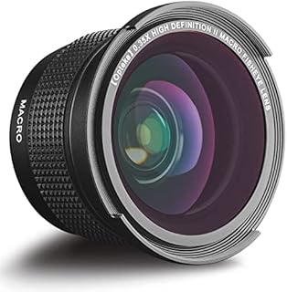 Opteka .35x HD Super Wide Angle Panoramic Macro Fisheye Lens for for Nikon D5, D4, Df, D850, D810, D750, D610, D500, D7500, D7200, D5600, D5500, D5300, D3500, D3400, D3300 Digital SLR Cameras