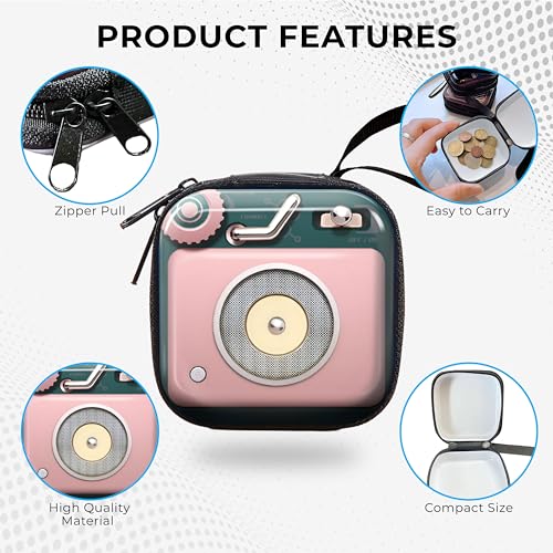 Image of Kraptick Multipurpose Coin Pouch for Men & Women, Compact Coin Organiser, Cash & Coin Holder Pouch, Stylish Mini Money Pouch for Everyday Use (Peach)