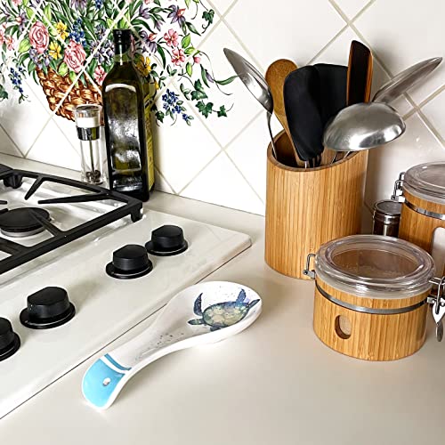 Large-Spoon-Holder-Sea-Turtle-Spoon-Rest-Nautical-Ocean-Beach-Decor-Utensil-HolderCeramic-Spoon-Holder-for-Kitchen-Keep-Stove-up-Clean-Great-Kitchen-Gift-for-Men-Women-Friends-Birthday