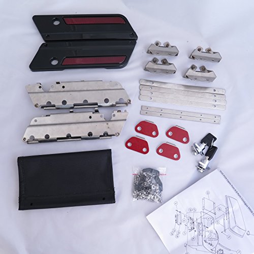 Herrajes de cierre metal negro SMT para tapas de alforjas rígidas compatibles con Harley Touring FLT FLH 1993-2013 miniatura 2
