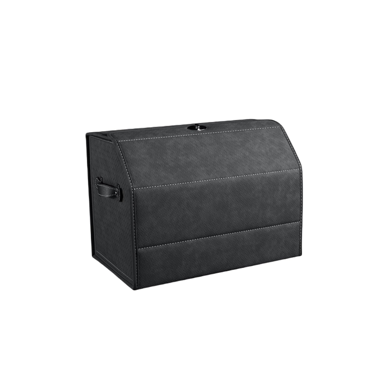 Dfrywdgsey Grey Foldable Suede Leather Trunk Organizer For Car, Suv, Truck(Grey)