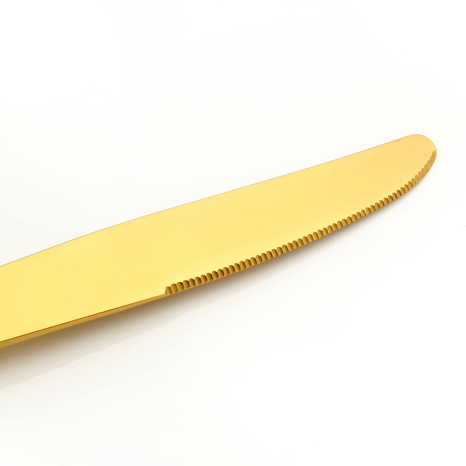 Snplowum 6PCS Gold Stainless Steel Dinner Knife, 9.45