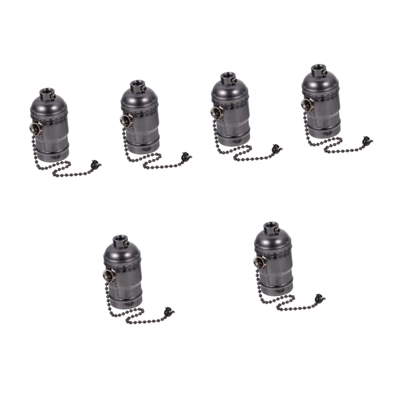 Angoily 6stücke Retro e Lampenfassung Aus Aluminium Mit Zipper-schalter Vintage Lampenhalter Für Pendelleuchten Für Wohnräume Restaurants Und Büros