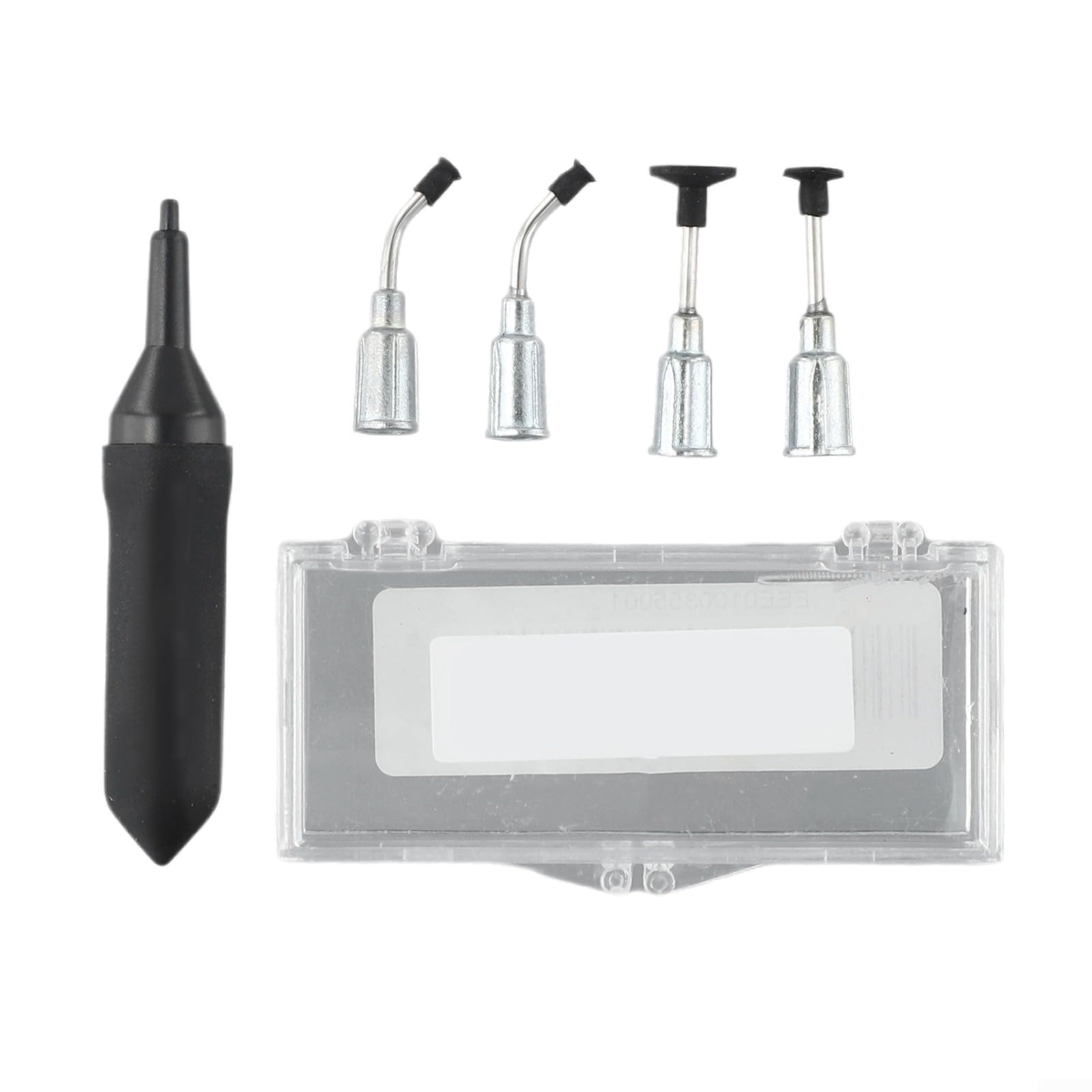 Kit penna sottovuoto con 4 ventose per pinzette IC dissaldanti, corpo in gomma antistatica 90 mm, set da 5 pezzi per componenti elettronici e piccoli