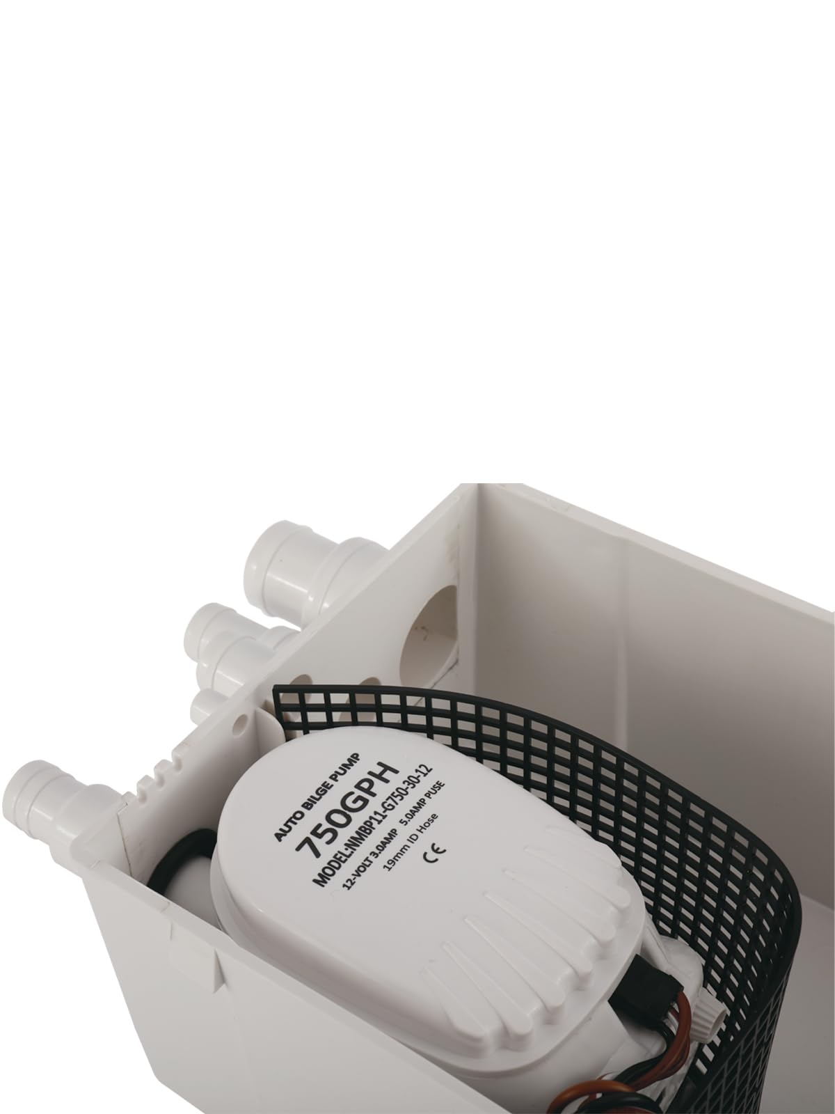 BOOMSTART Bomba de sumidero de ducha para barco y caravana, bomba de sentina marina automática de 12 V 750 GPH con interruptor de flotador integrado, tapa transparente, entrada multipuerto, válvula de