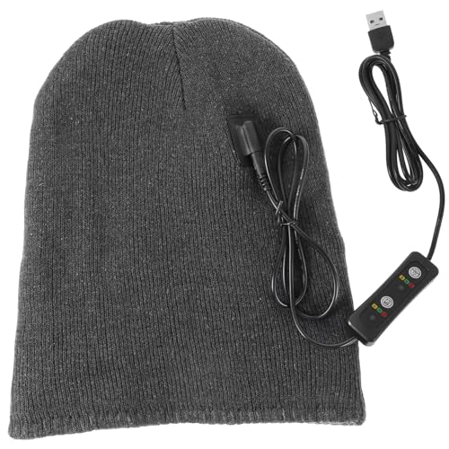 Chapeau chauffant noir FRCOLOR bonnet en tricot thermique hiver