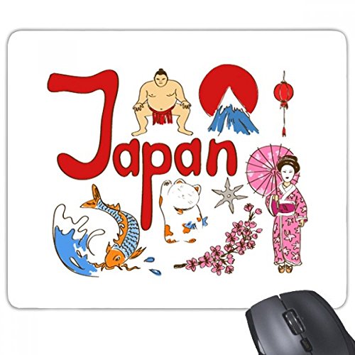 Tapis de souris grand motif Japon antidérapant bureau et jeu