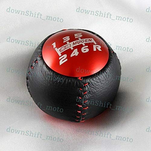 MUGEN LEATHER RED 6 Speed Shift Knob for Honda CRZ CIVIC ACCORD S2000