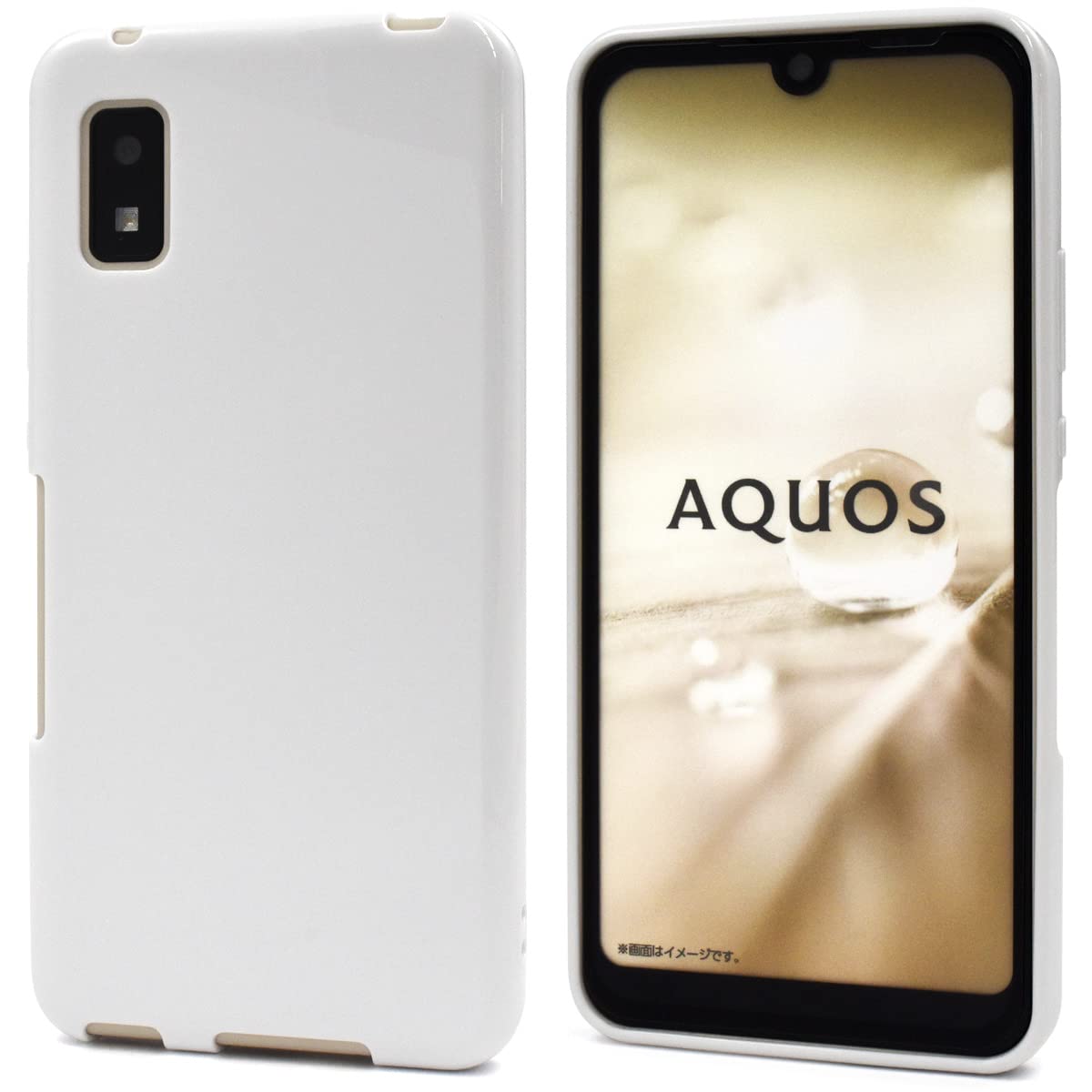 Amazon.co.jp: PLATA AQUOSwish対応 ケース カバー 白 光沢