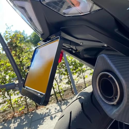 Support plaque immatriculation TMAX 530 central pour remplacer la bavette encombrante