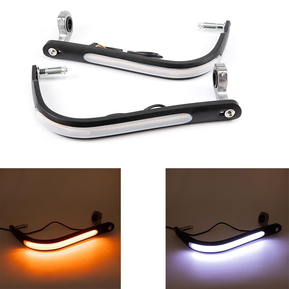 Para mani per moto con luce di segnalazione Moto Motocross Dirtbike MX ATV Para mani Para manubrio adatto per manubri da 22 mm e 28 mm