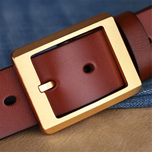 Belt men's leather pin buckle youth casual pants belt cowhide copper buckle belt4
