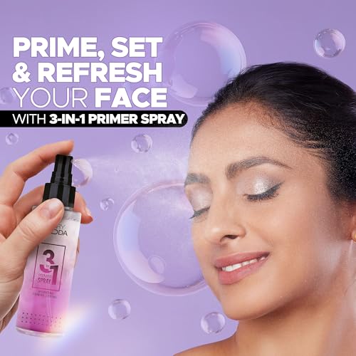 Image of Hilary Rhoda 3-in-1 Primer Spray | Hydrating Face Mist | Makeup Primer & Setting Spray | Oil Control Formula | Pore Blurring | Dewy Long Lasting Finish | For All Skin Types - 120ml