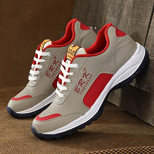 Image of BRK Footwear Men's Blue Running Sports Shoes | Lace-Up Lightweight Sneakers | Rubber Sole | Cushioned Gym Walking Casual Athletic Shoes for Men