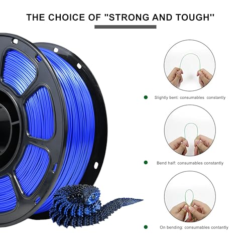Image of iBOSS Silk PLA+ Dual Color Filament 1.75mm, Bi-Color Shiny PLA Plus Finish, Smooth & Glossy, 1kg Spool (2.2lbs), Shiny Silk PLA PRO Coextruded Filament for 3D Printers (Silk Blue Black)