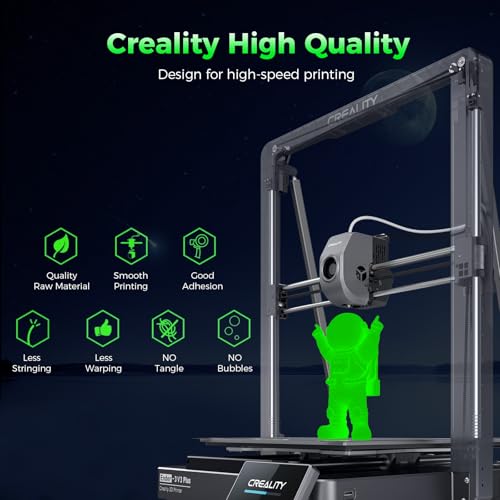 Image of Creality 3D Luminous PLA Printer Filament, 1.75mm Glow in The Dark Shiny Firefly Green PLA Filament for 3D Printing, Best with UV Lamps, 1kg Spool (2.2lbs), Green