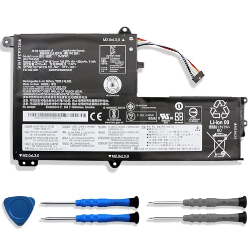Image of L15M3PB0 11.25V 52.5Wh /4670mAh 3-Cell Laptop Battery Compatible with Lenovo IdeaPad 330S-14IKB 330S-14AST 330S-15ARR 330S-15IKB 330S-15AST Series Notebook L15L3PB0 L15C3PB1 (Type 1)