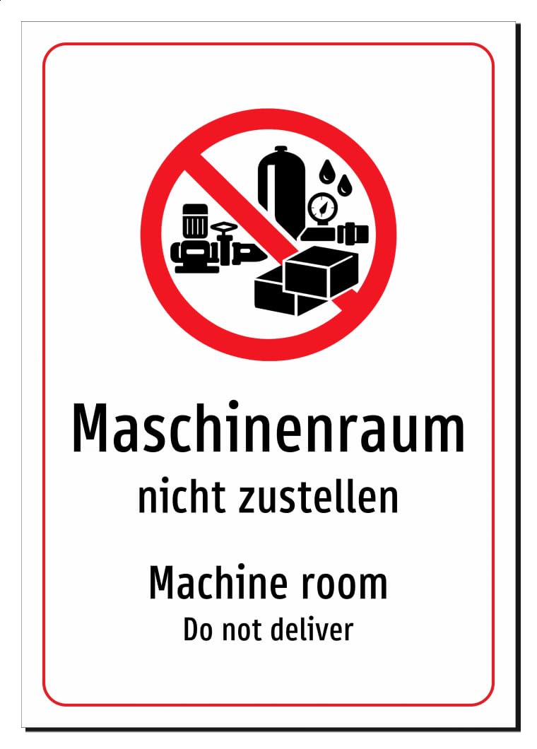 62581-DEEN-S-06 | Maschinenraum/Machine room Schild zweisprachig