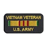 Patch, Embroidered, Vietnam Veteran U.S. Army, 4' x 2'
