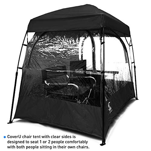 EasyGoProducts CoverU Sports Shelter –Weather Tent Pod – Patented (2 People-Black)