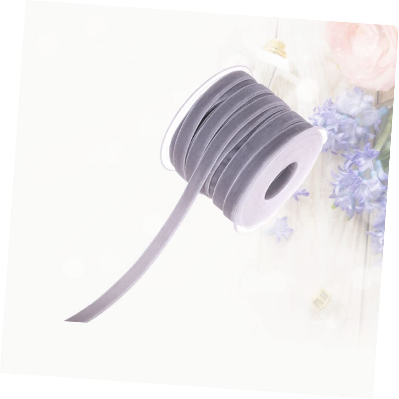 Operitacx 3rollos Cinta De Terciopelo Gris De Yardas Para y Manualidades Para Decoración De Bodas y