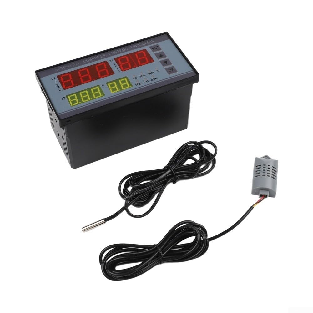 Controlador digital de temperatura para incubadora xm-18 con control de humedad de aire, pantalla LCD para incubadora, invernadero, terrario, 220 V