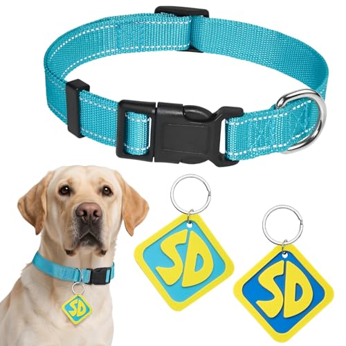 Dog Collar and 2 Pcs Dog Tag - Halloween Costumes for Medium Small Large Extra Big XL XS XXL Size Dogs Puppy Pet