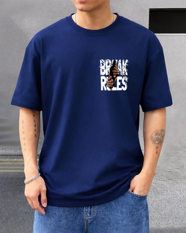 Image of AUSK Baggy Hip-Hop T-Shirt for Men - Graphic Printed T Shirts || Oversized Men Tshirt || T-Shirts