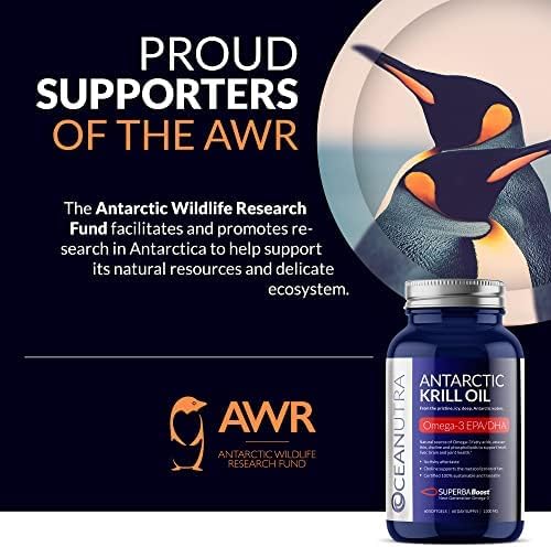 Miniatura 6 de Aceite de krill orgánico 100% puro 1000 mg, suministro de 180 días, Omega 3, concentración más alta 56% fosfolípidos, capturado en la naturaleza,