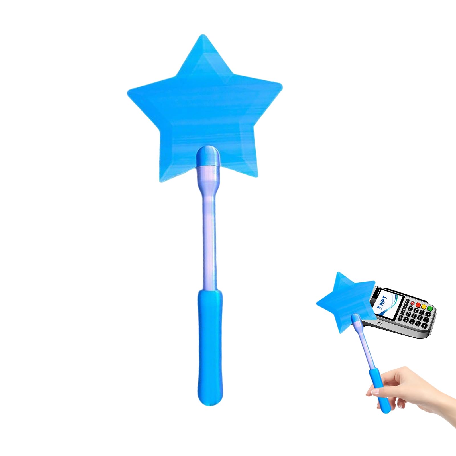 Copbopwn Credit Card Wand 3D Printed Star Magic Wand Credit Card Holder Contactless Payment Card Holder Tap to Pay Wands Lightweight Fairy Wands for Adults Teens Cosplay Prop for Magicians
