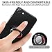 Finger Ring Stand, KuGi 360 Degree Rotation Zinc Alloy phone stand holder Car Mount Phone Ring Grip For iPhone 7 7s 6s Plus 5s Galaxy S8 S8 Plus ipad etc. smartphones and Tablets. (Black)
