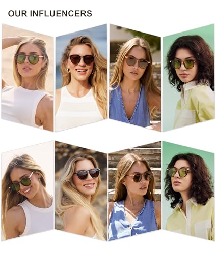 SOJOS Retro Round Polarized Sunglasses Womens Mens Classic Vintage Trendy Sunnies SJ23683