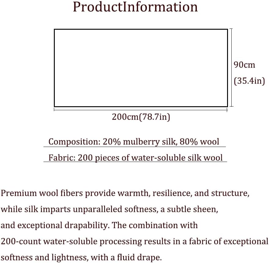 Luxury Cashmere Pashmina Style Shawl - Silk & Wool Blend Scarf, Lightweight Skin-Friendly Wrap - Image 6