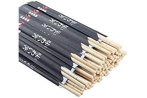Pack of 40 Pair, 9" Japanese Style Sleeved Disposable Sushi Chopsticks