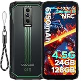 DOOGEE Blade10 Energy Android 15 Rugged Smartphone 4.5G,10.7mm Ultra-Thin,24GB+128GB/TF 2TB Octa Core Rugged Phone,6.56"HD+ 90Hz,16MP Camera,IP68/IP69K Waterproof Phone,6150mAh/Widevine L1/NFC/Face ID